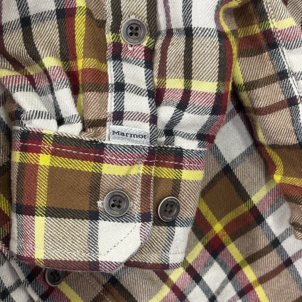 Marmot Plaid Flannel Button-Down Shirt Long Sleeve Casual Wear Size Large - Picture 5 of 7
